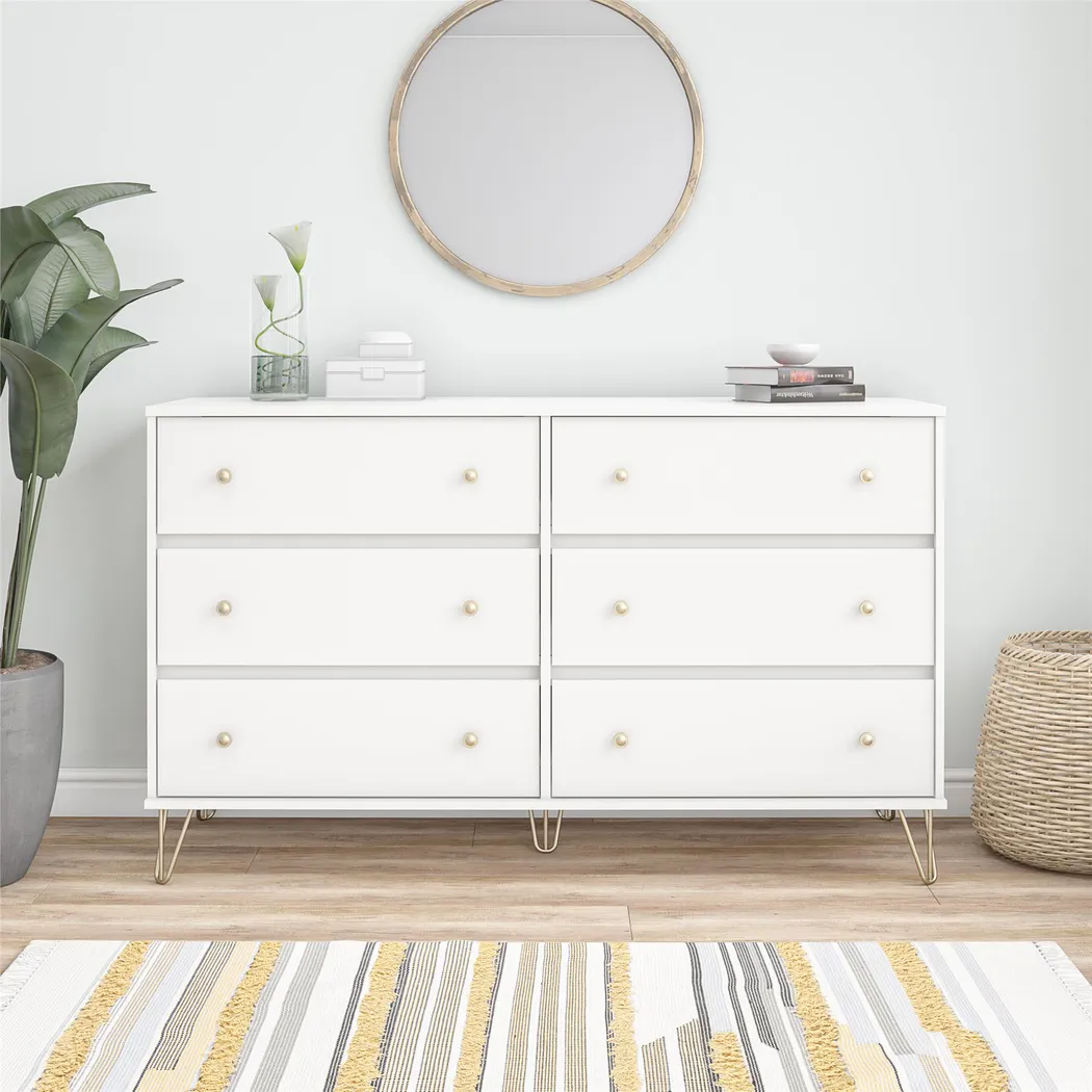 Brogden White 6 Drawer Dresser - Thumbnail - Image 10