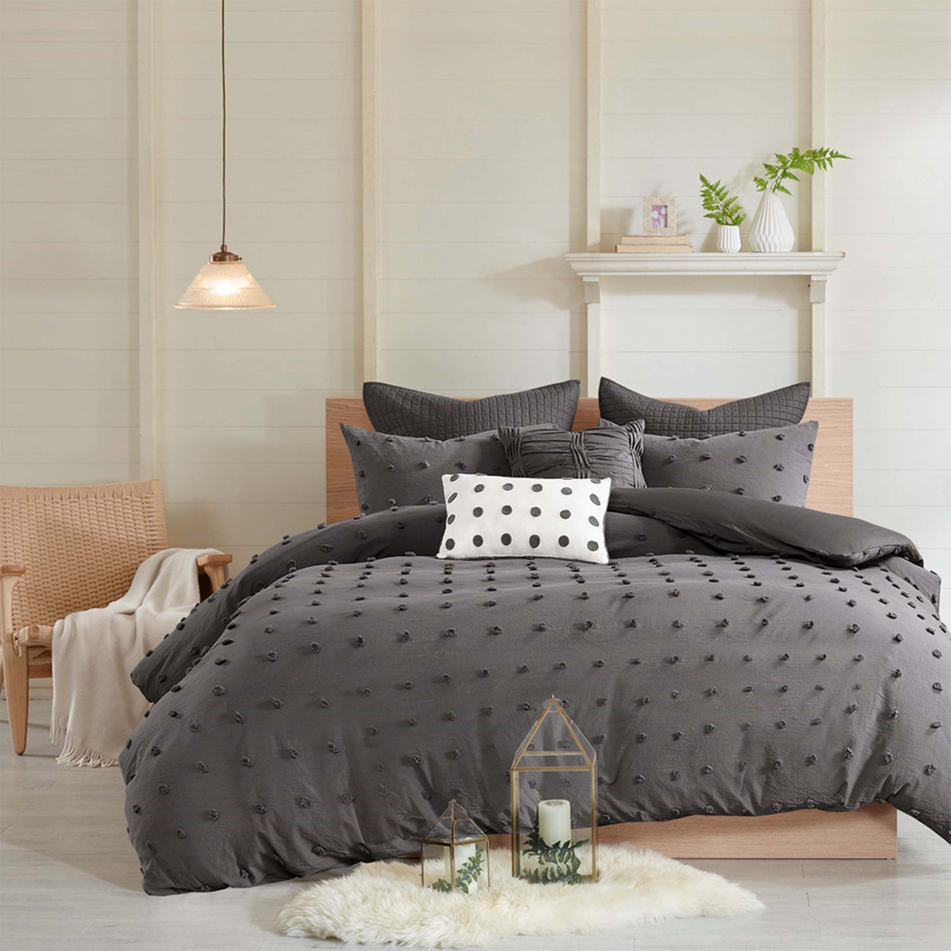 Brokat Dark Gray King Comforter Set - Thumbnail - Image 2