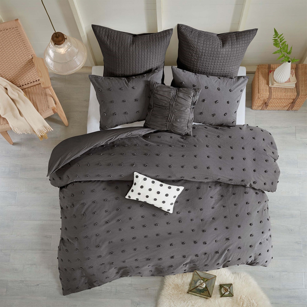 Brokat Dark Gray King Comforter Set - Thumbnail - Image 4