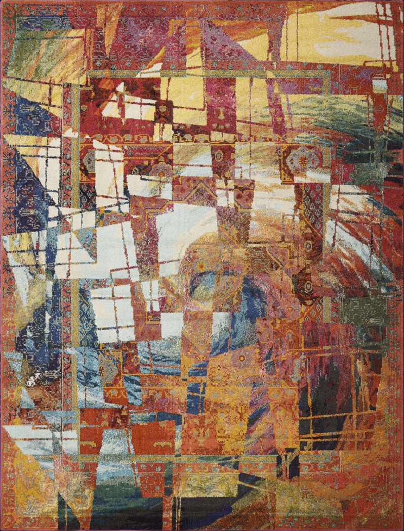 Broken Glass Red 7'10 x 10'6 Rug - Thumbnail - Image 1