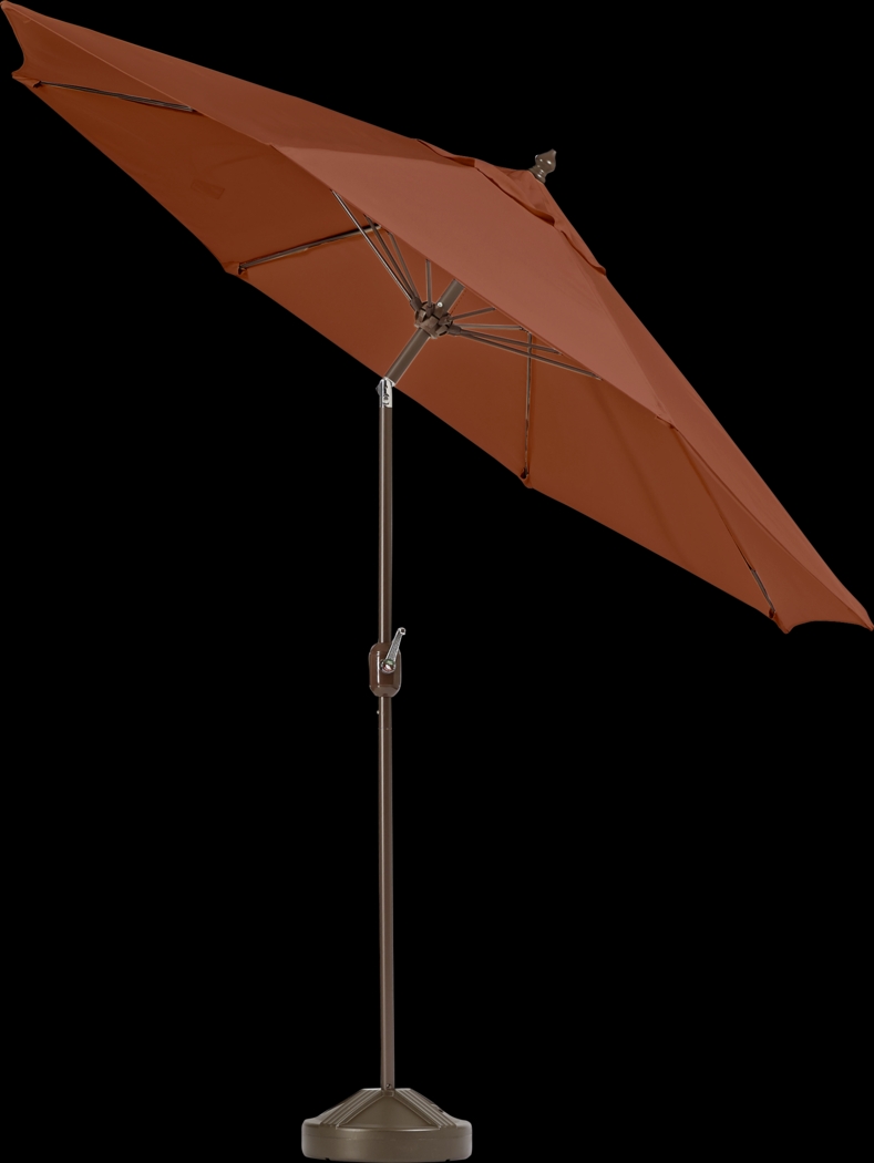 Brolly 9' Octagon Outdoor Rust Umbrella with 80 lb. Base - Thumbnail - Image 2