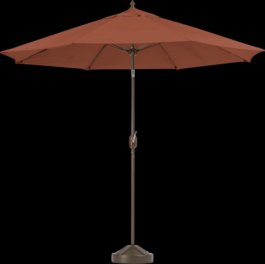 Brolly 9' Octagon Outdoor Rust Umbrella with 80 lb. Base - Thumbnail - Image 1