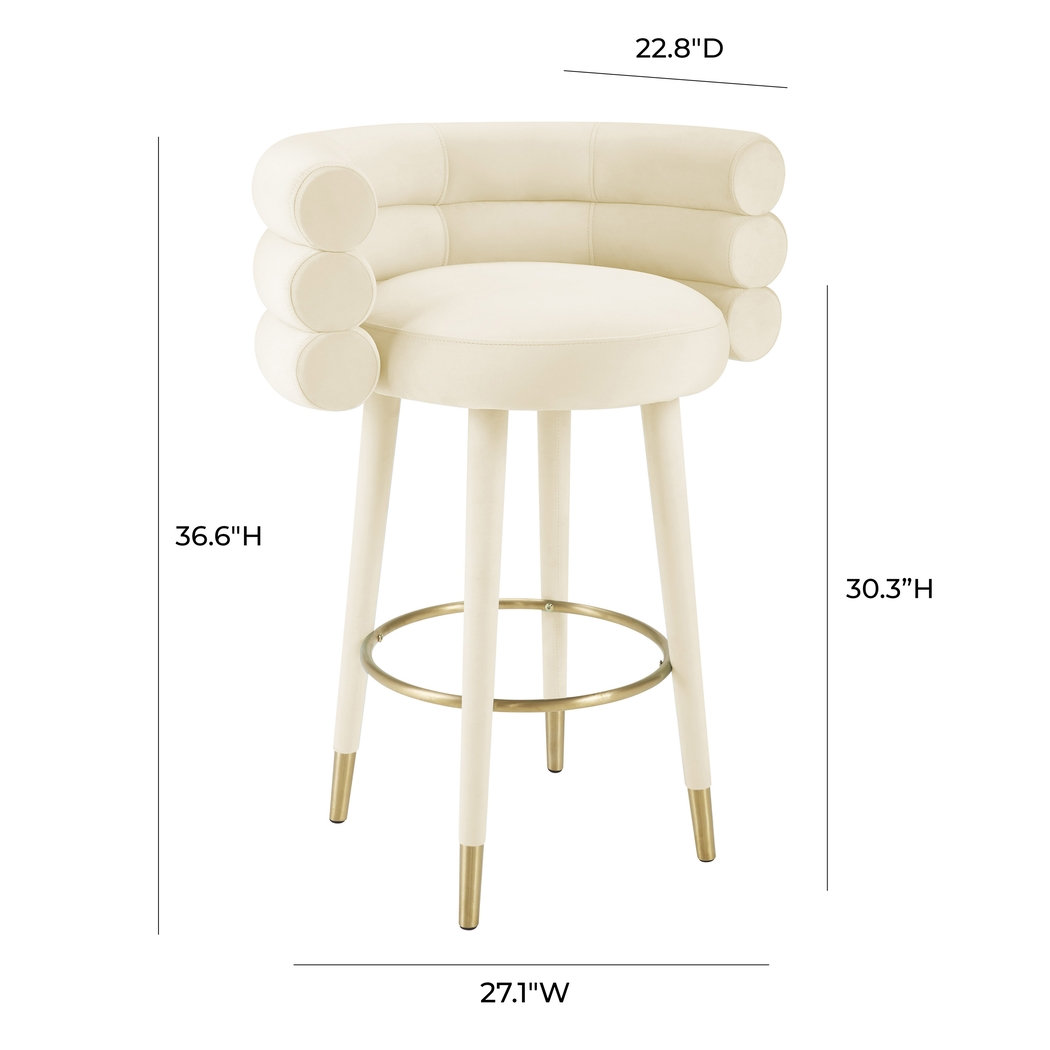 Bromelia Cream Barstool - Thumbnail - Image 5