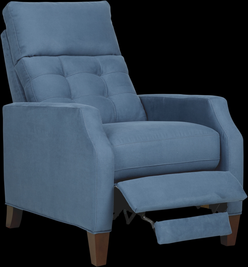 Bromfield Indigo Microfiber Pushback Recliner - Thumbnail - Image 2