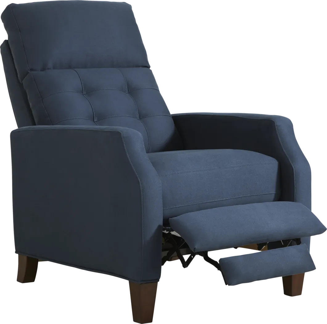 Bromfield Sapphire Microfiber Pushback Recliner - Thumbnail - Image 2