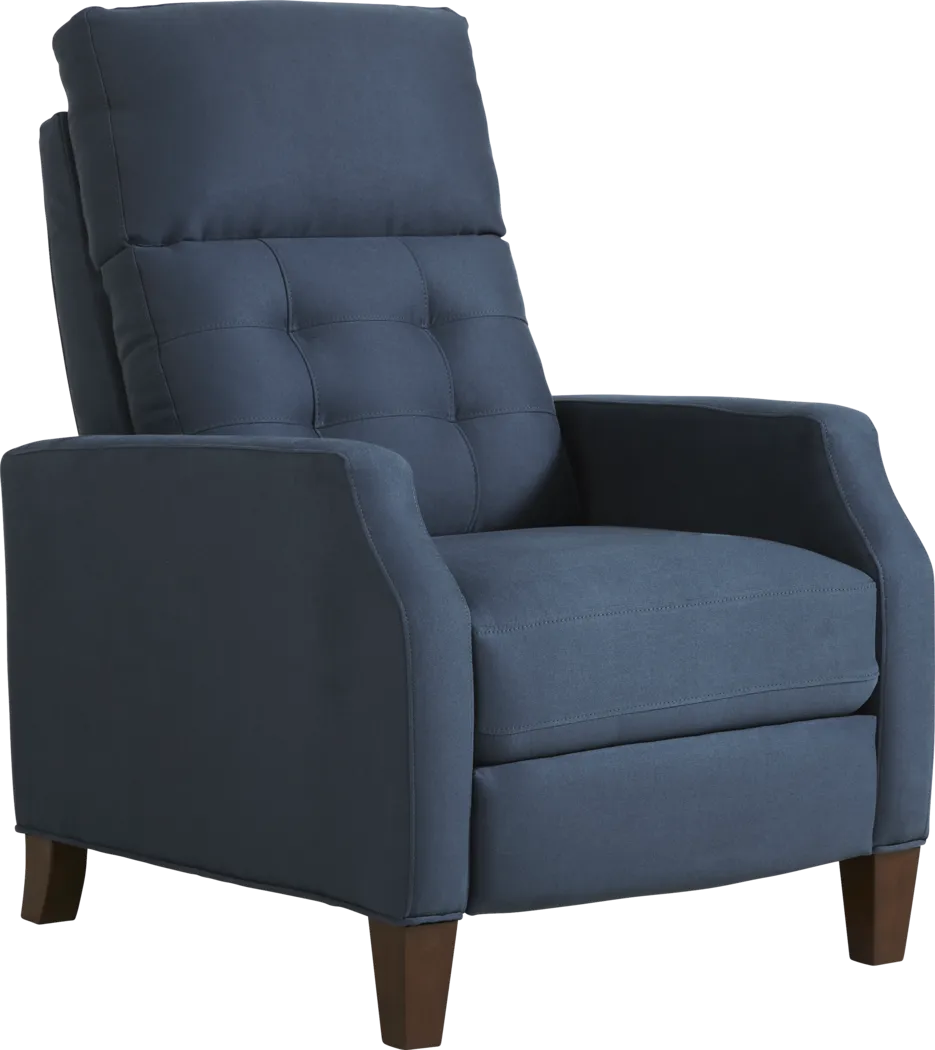 Bromfield Sapphire Microfiber Pushback Recliner - Thumbnail - Image 1