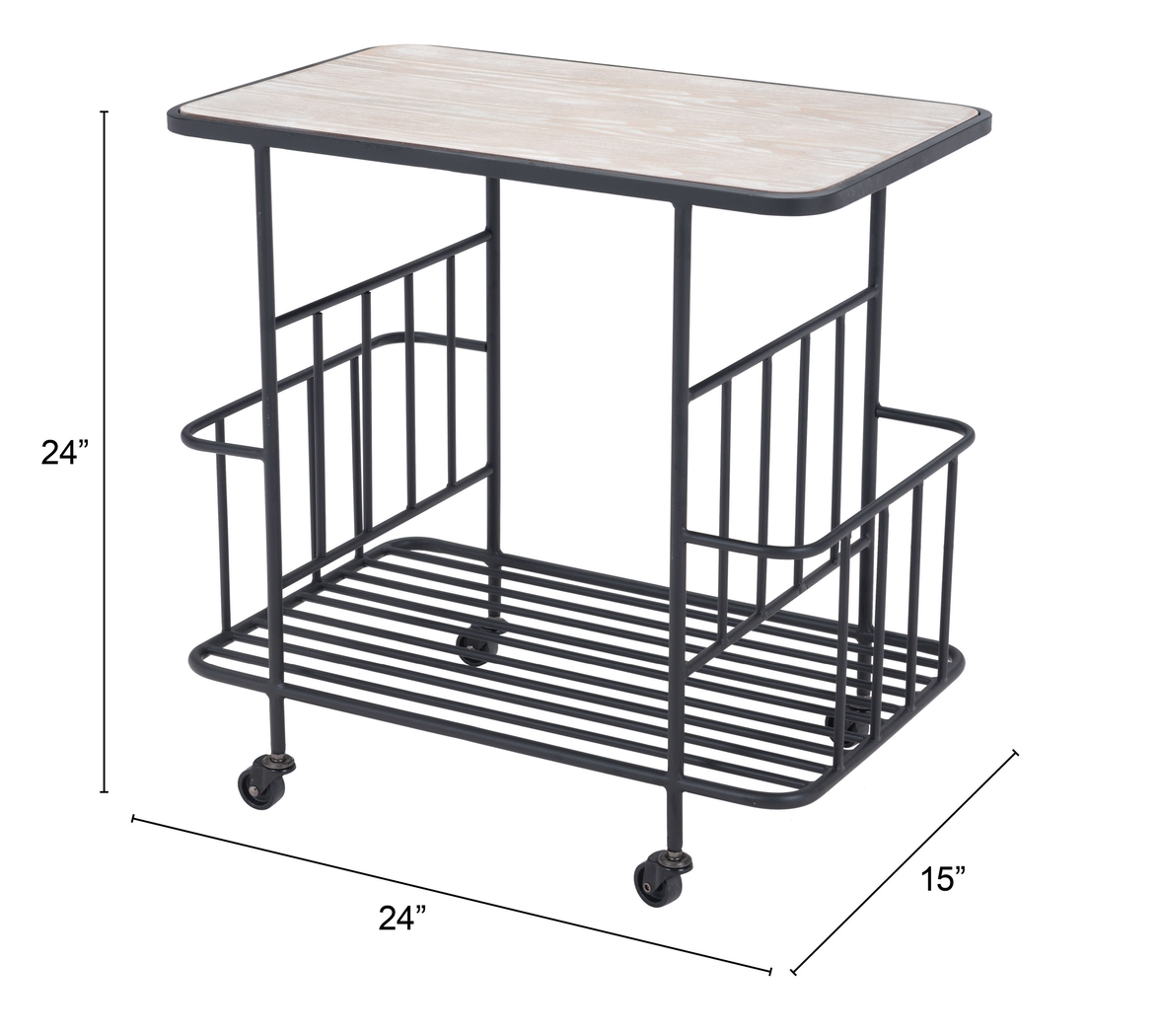Bromley Black Bar Cart - Thumbnail - Image 6