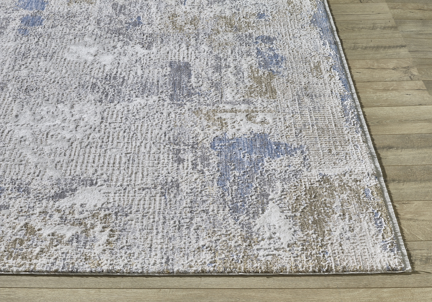 Bromtona Ivory/Blue 5'3 x 7'10 Rug - Thumbnail - Image 5
