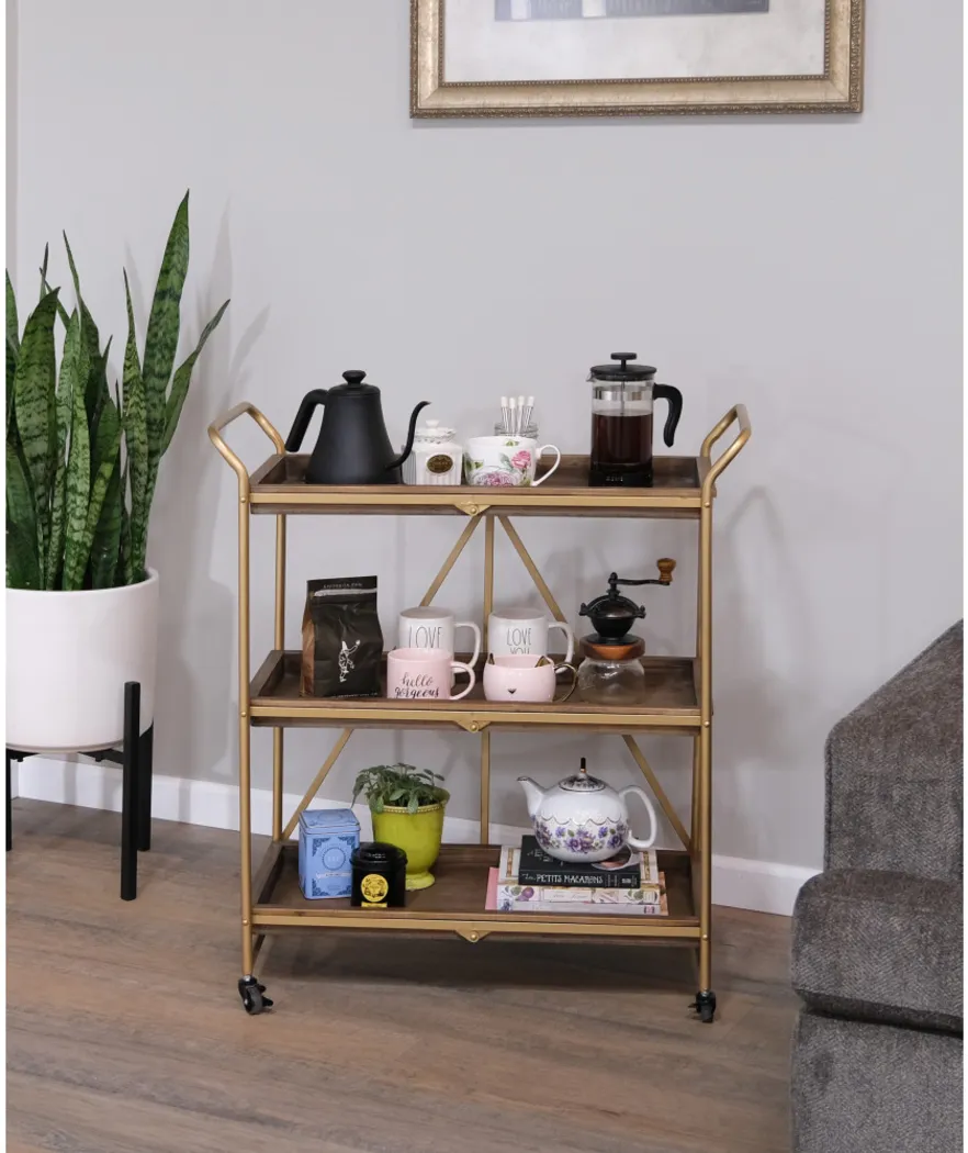 Bronbreck Brown Bar Cart - Thumbnail - Image 2