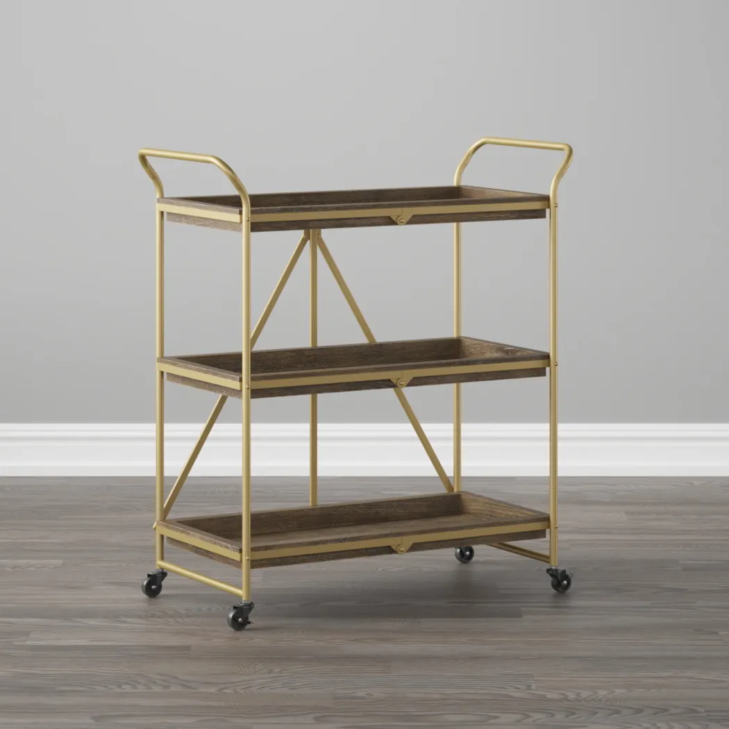 Bronbreck Brown Bar Cart - Thumbnail - Image 5
