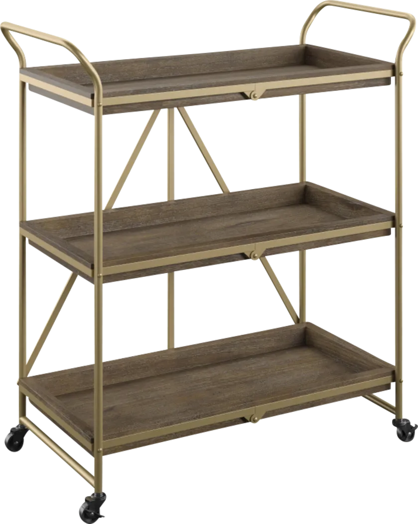 Bronbreck Brown Bar Cart - Thumbnail - Image 1