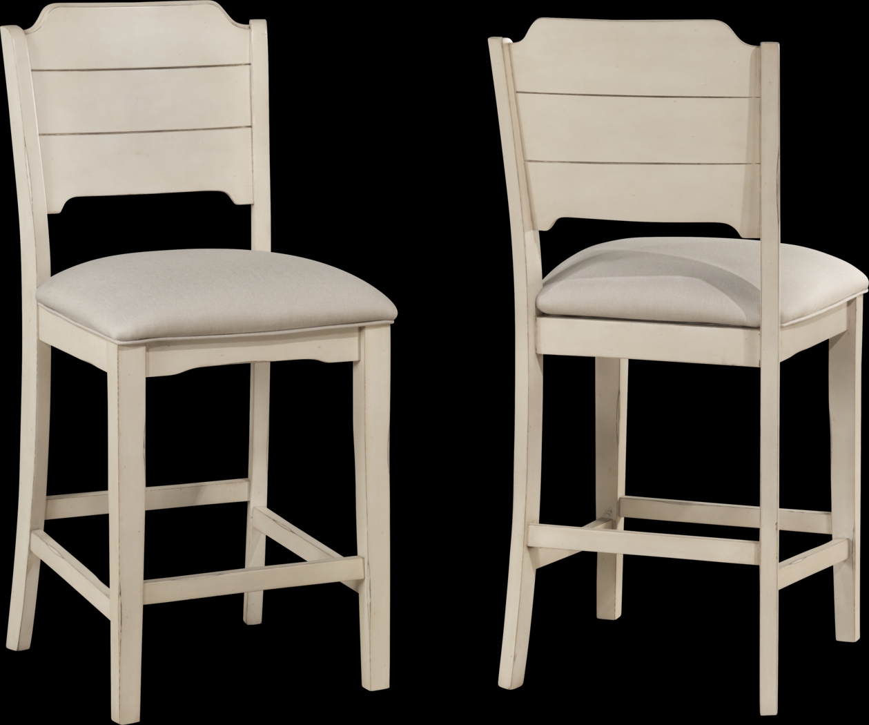 Broncco Off-White Counter Height Stool, Set of 2 - Thumbnail - Image 1