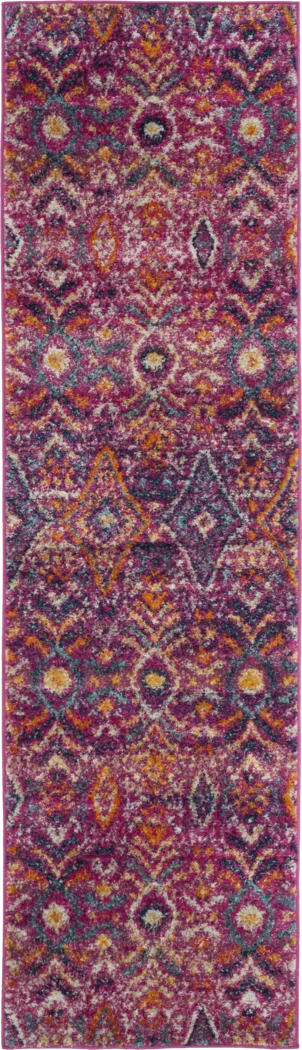 Bronson Trace Fuchsia 2'3 x 8' Runner Rug - Thumbnail - Image 1