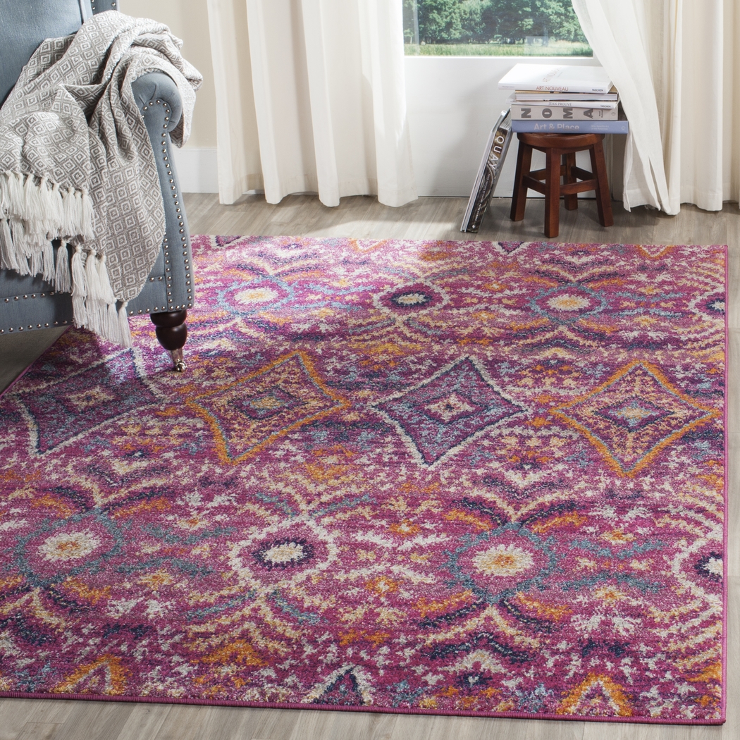 Bronson Trace Fuchsia 5'1 x 7'6 Rug - Thumbnail - Image 2