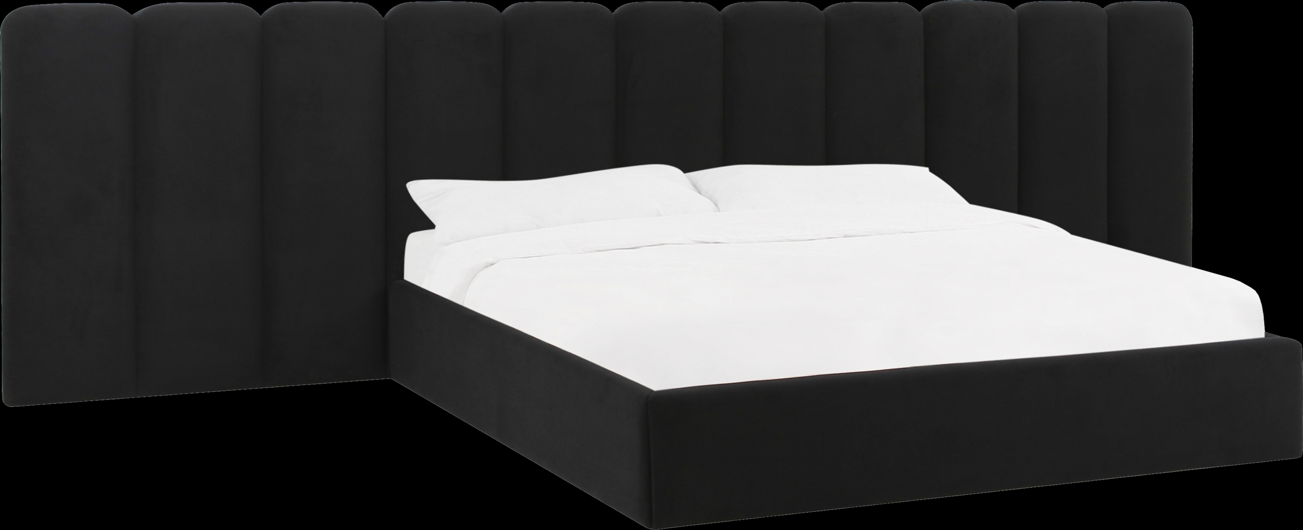 Bronzegate Black Queen Bed with Wings - Thumbnail - Image 1