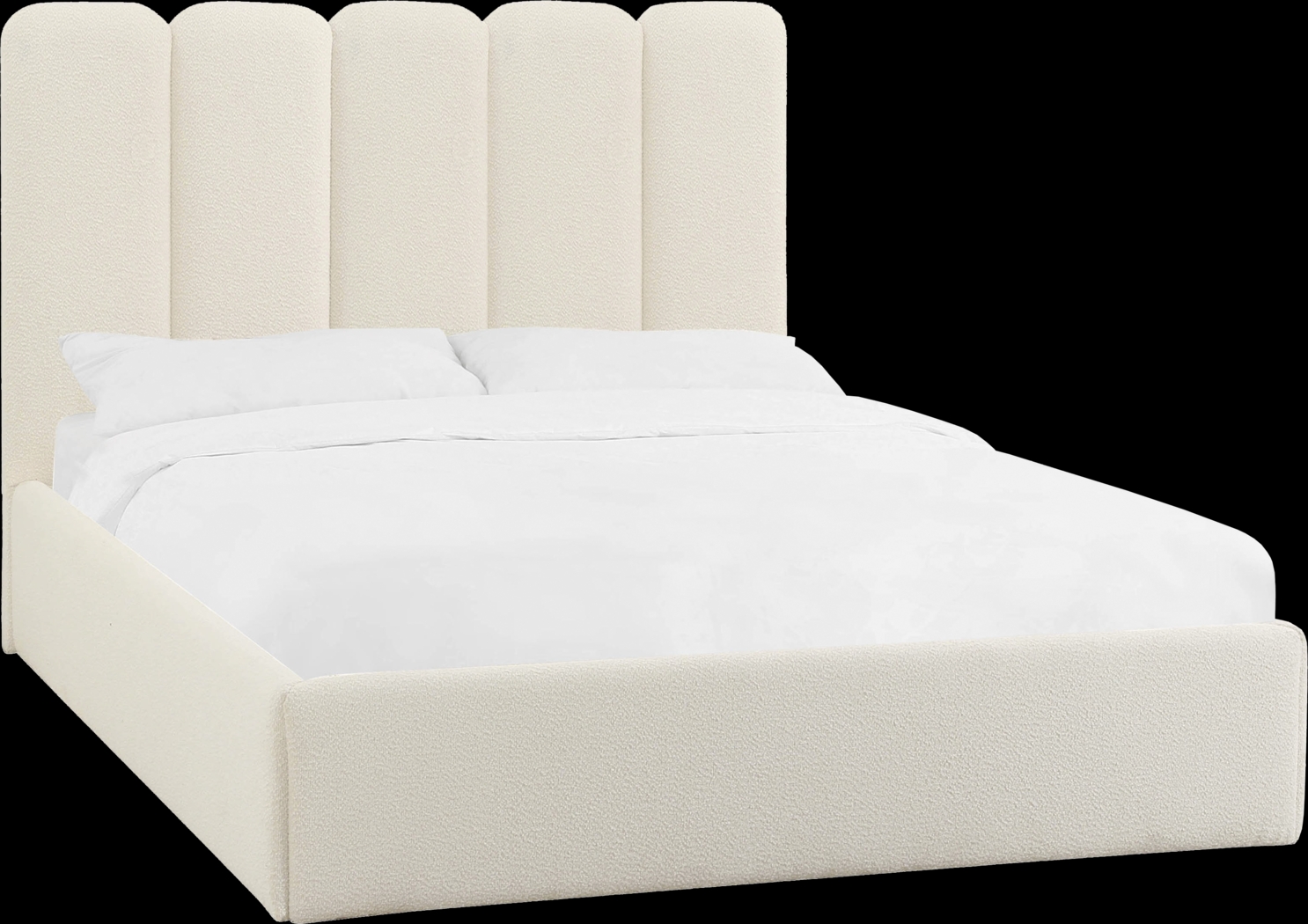 Bronzegate Cream Boucle King Bed - Thumbnail - Image 1