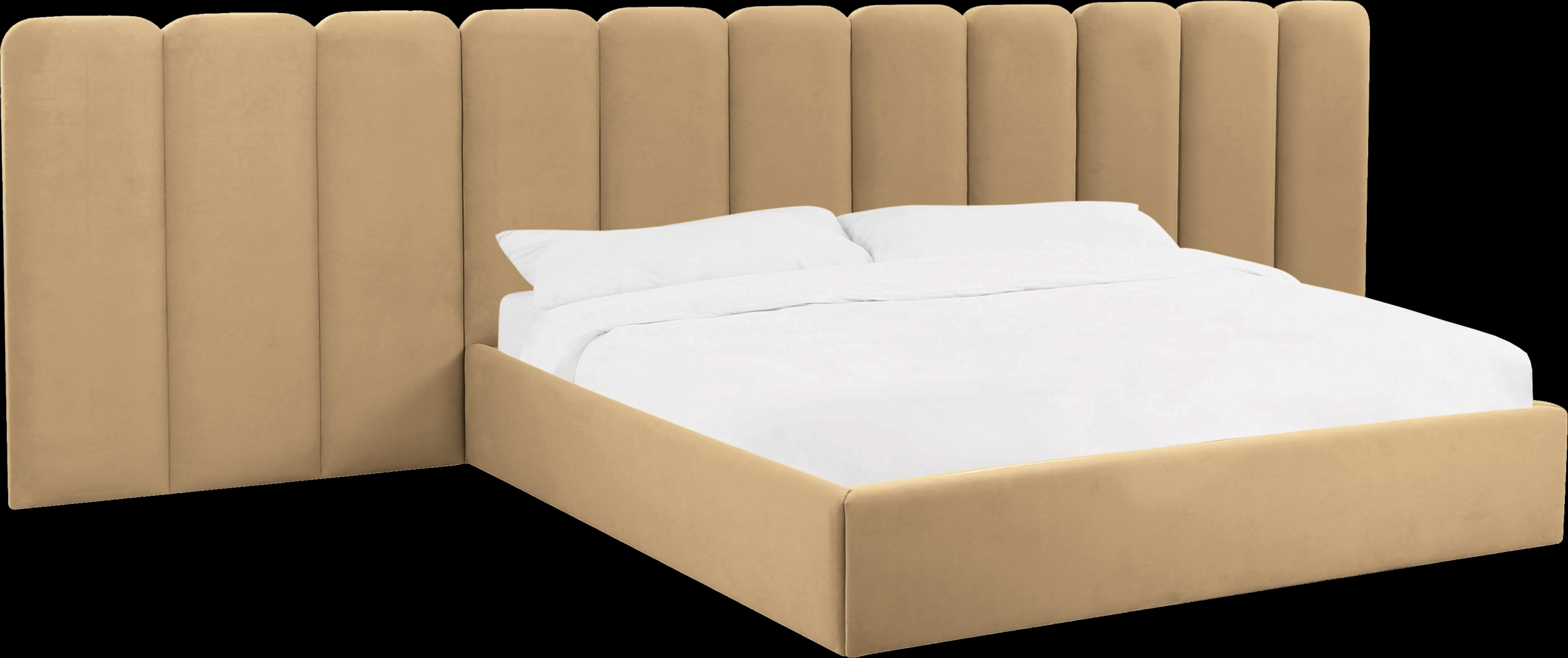 Bronzegate Honey Queen Bed with Wings - Thumbnail - Image 1