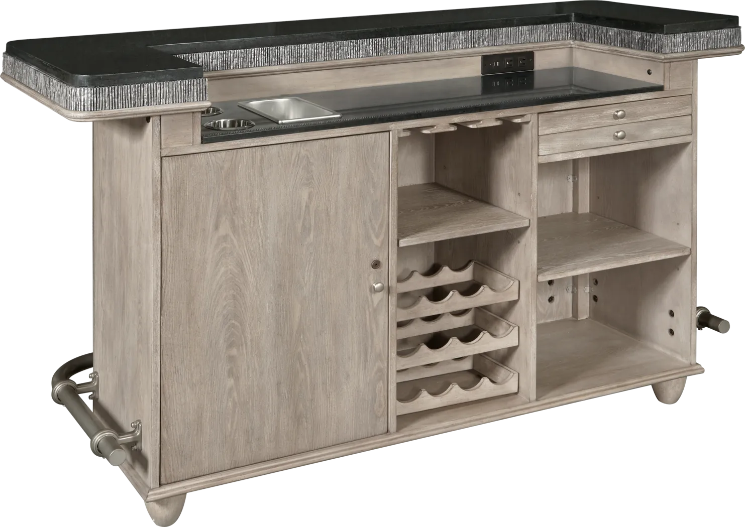 Brookbank Taupe 5 Pc. Bar Set - Thumbnail - Image 6