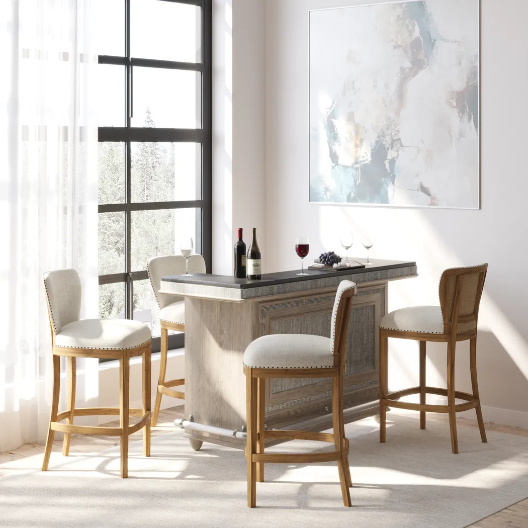 Brookbank Taupe 5 Pc. Bar Set - Thumbnail - Image 1