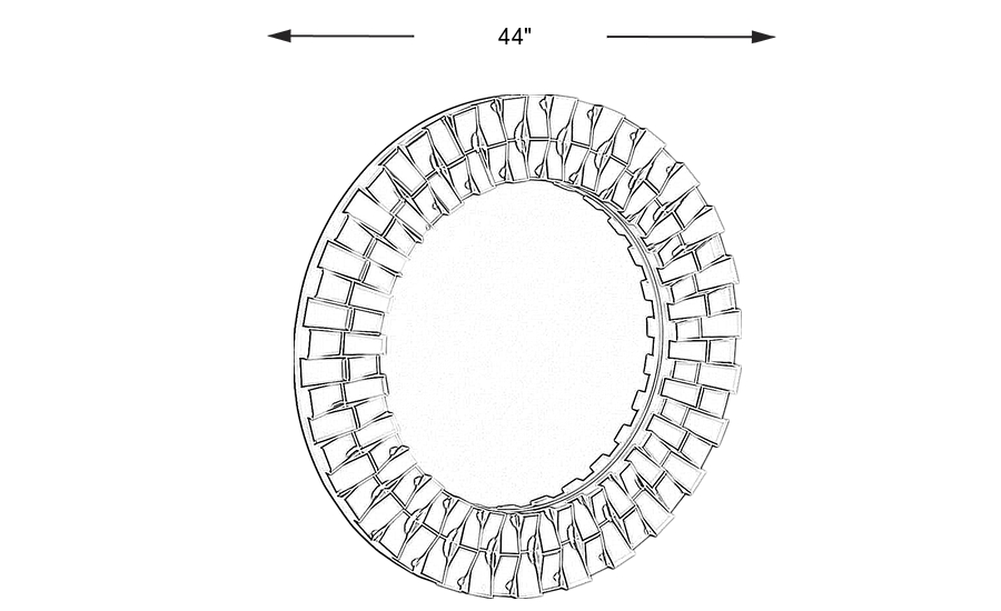 Dimension Image. Please refer to the Dimension Tab on this page for dimension details.
