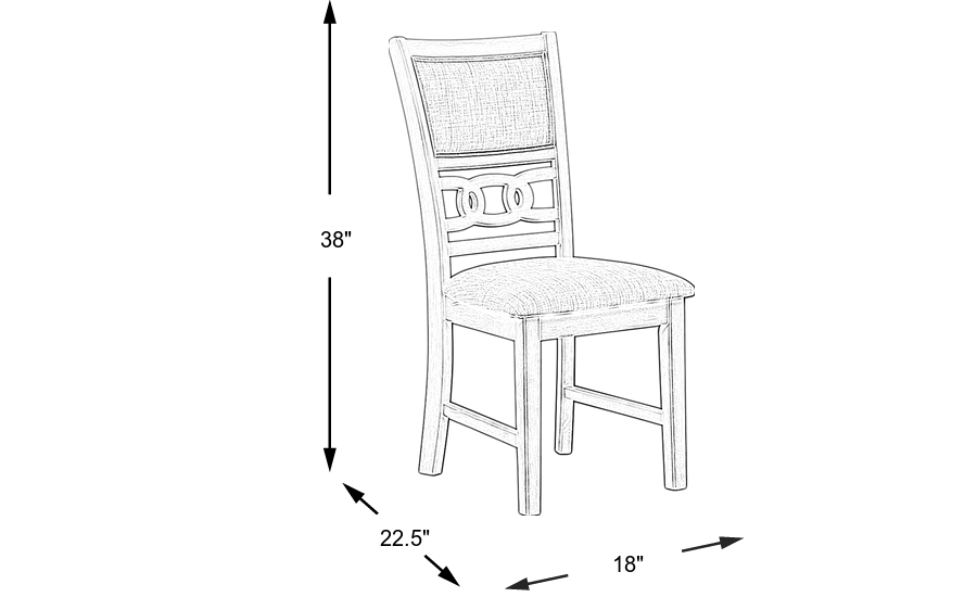 Dimension Image. Please refer to the Dimension Tab on this page for dimension details.