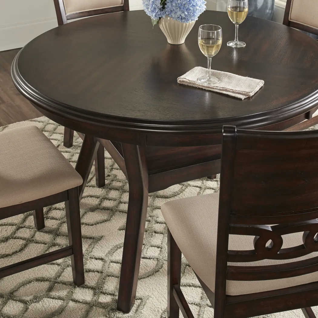 Brookgate Brown Cherry Round Dining Table - Thumbnail - Image 2