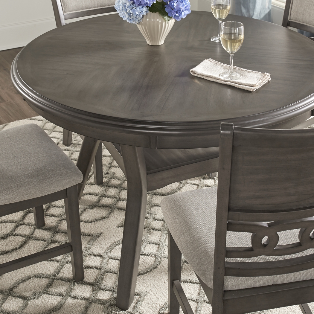 Brookgate Gray 5 Pc Round Dining Set - Thumbnail - Image 2