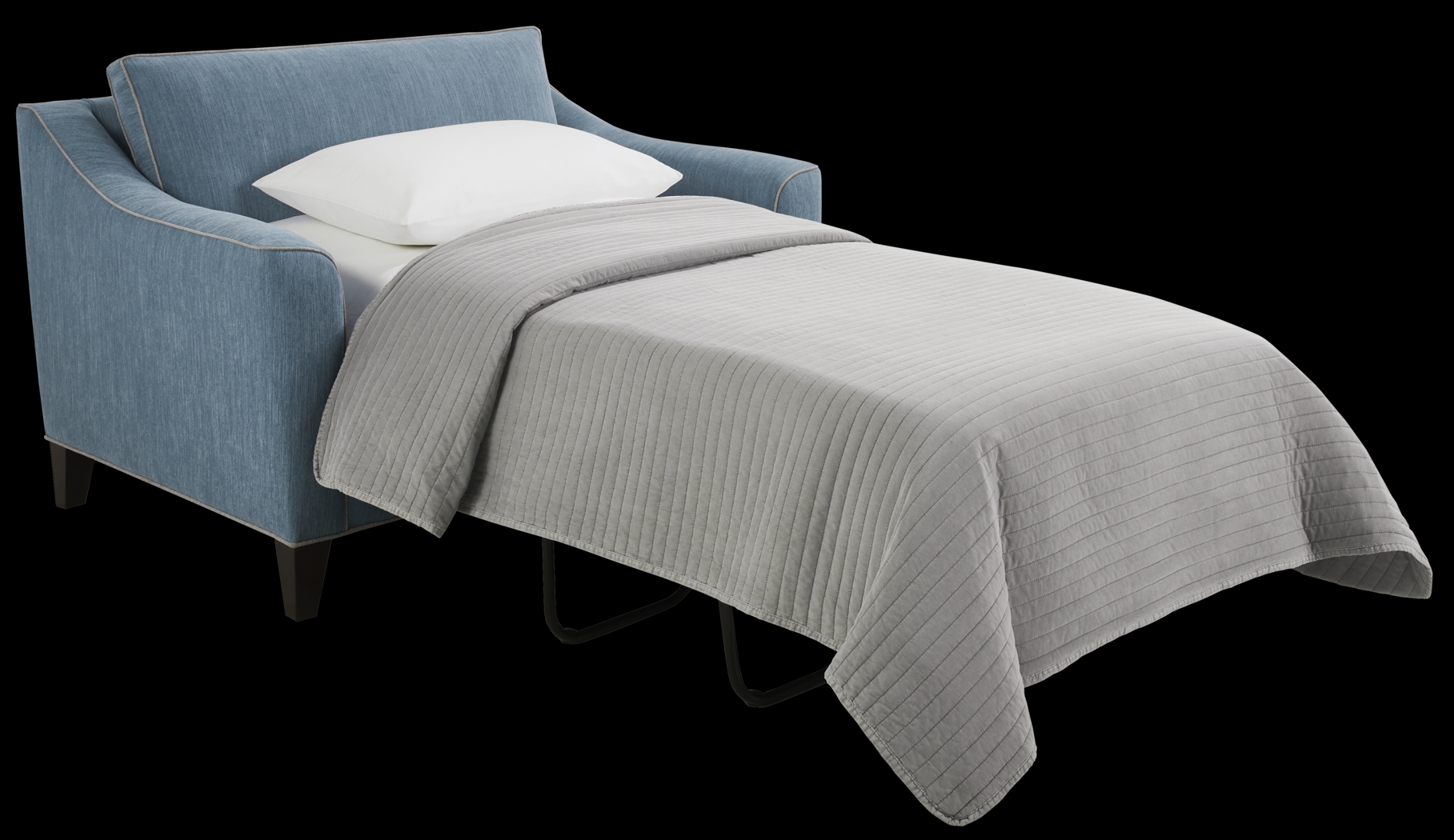 Brookhaven Blue Gel Foam Sleeper Chair - Thumbnail - Image 2