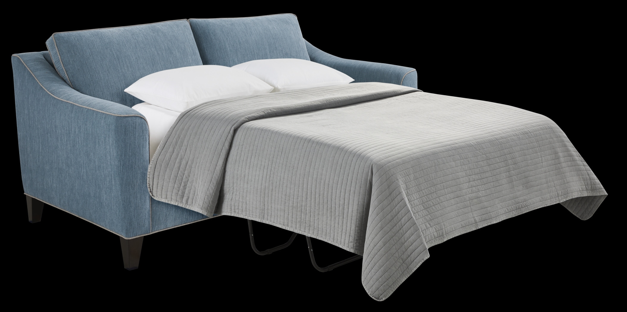 Brookhaven Blue Sleeper Loveseat - Thumbnail - Image 2