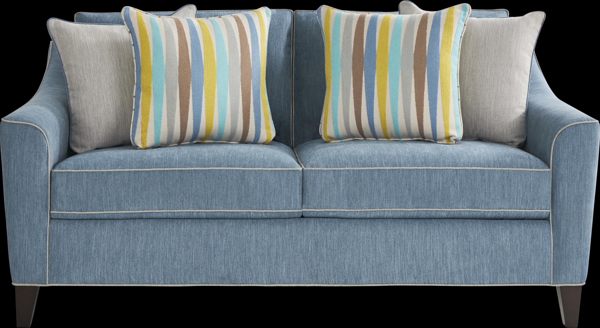 Brookhaven Blue Sleeper Loveseat - Thumbnail - Image 1