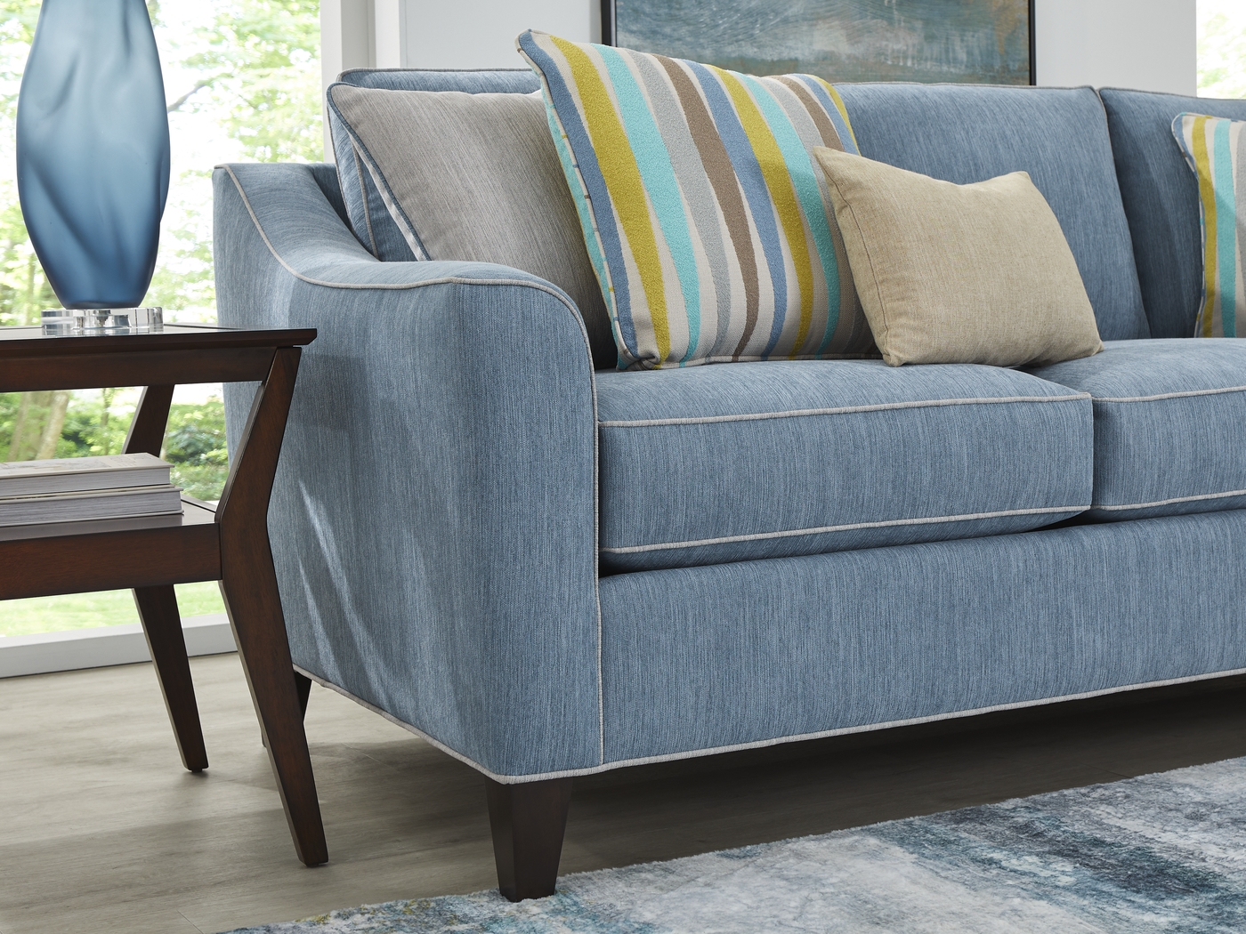 Brookhaven Blue 2 Pc Living Room - Thumbnail - Image 3