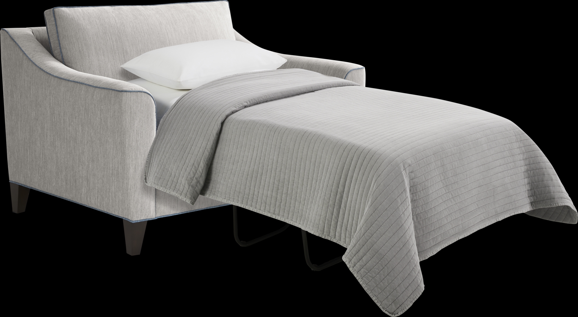 Brookhaven Gray Gel Foam Sleeper Chair - Thumbnail - Image 2