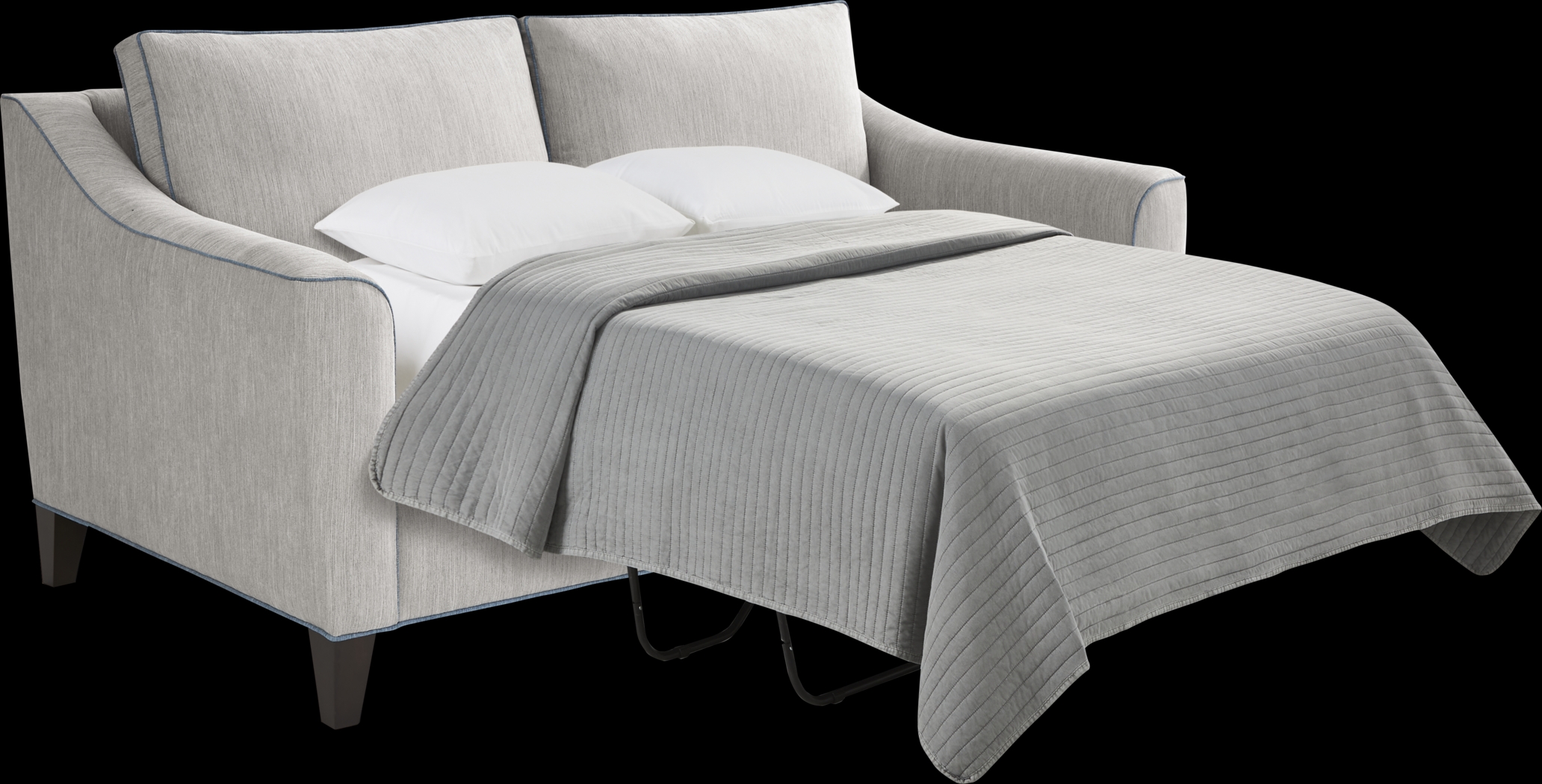 Brookhaven Gray Gel Foam Sleeper Loveseat - Thumbnail - Image 2