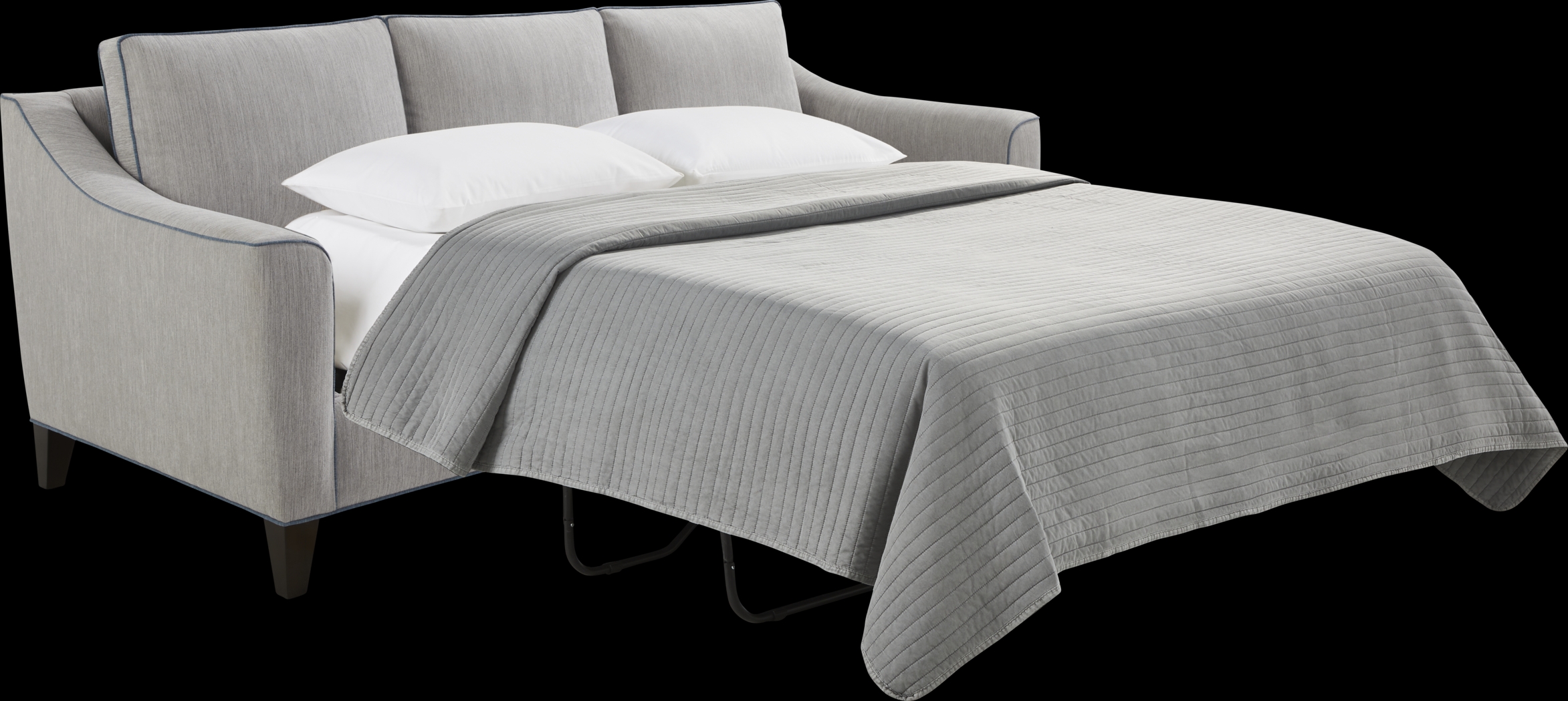 Brookhaven Gray 7 Pc Living Room with Gel Foam Sleeper Sofa - Thumbnail - Image 3