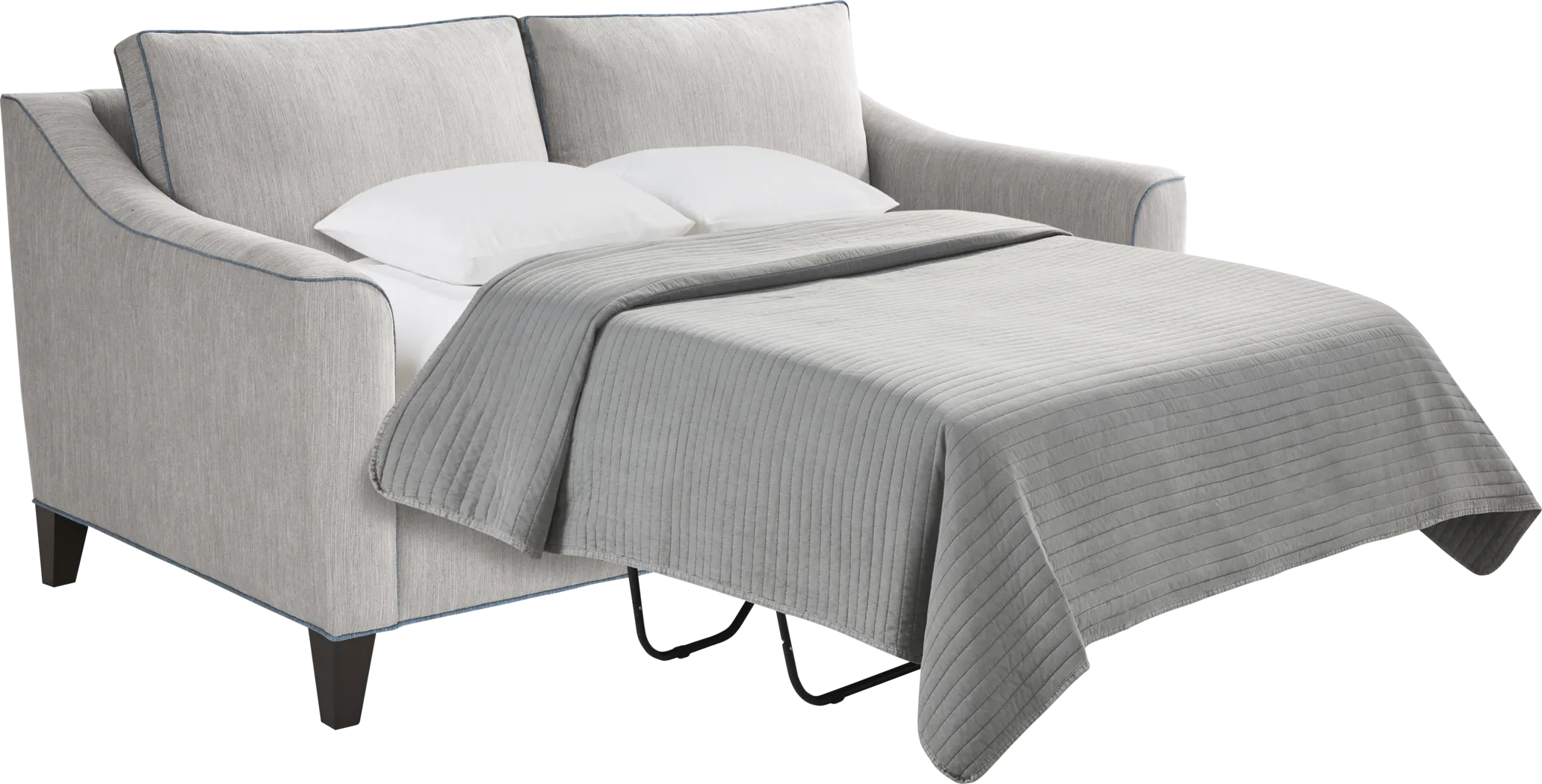 Brookhaven Gray Sleeper Loveseat - Thumbnail - Image 2