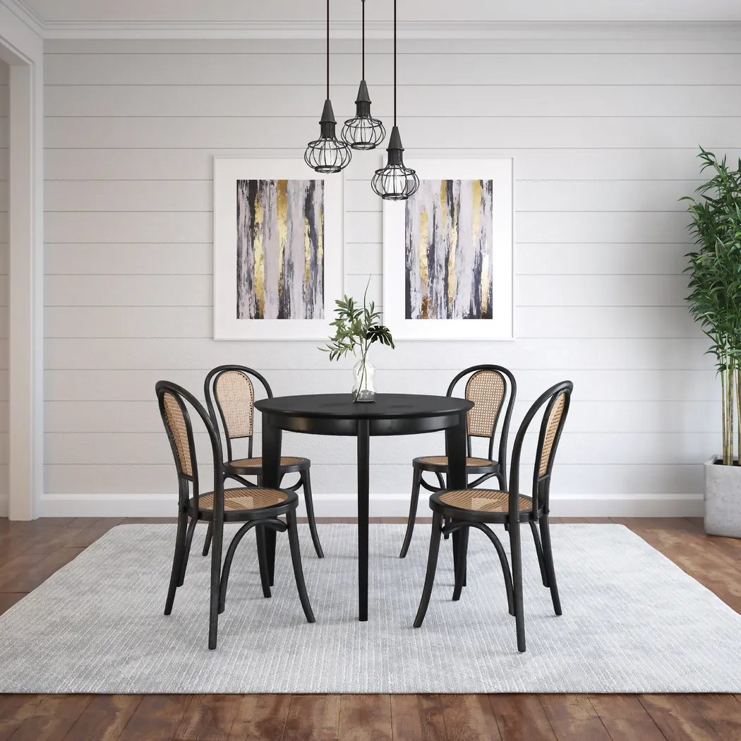 Brookins Black Side Chair, Set of 2 - Thumbnail - Image 8