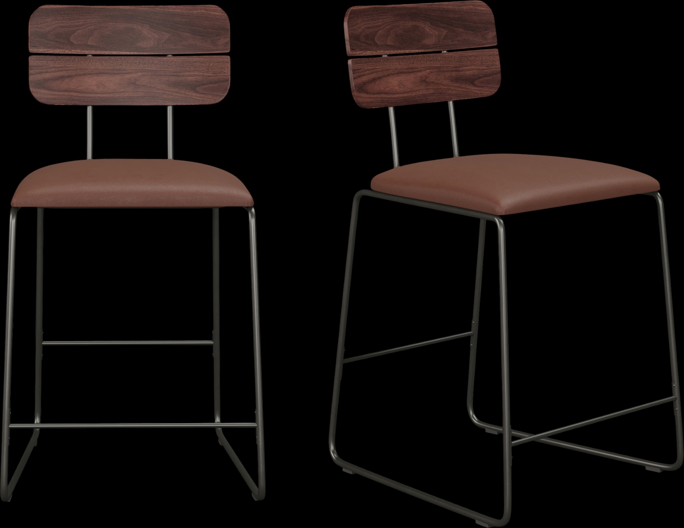 Brooklain Brown Counter Height Stool, Set of 2 - Thumbnail - Image 1