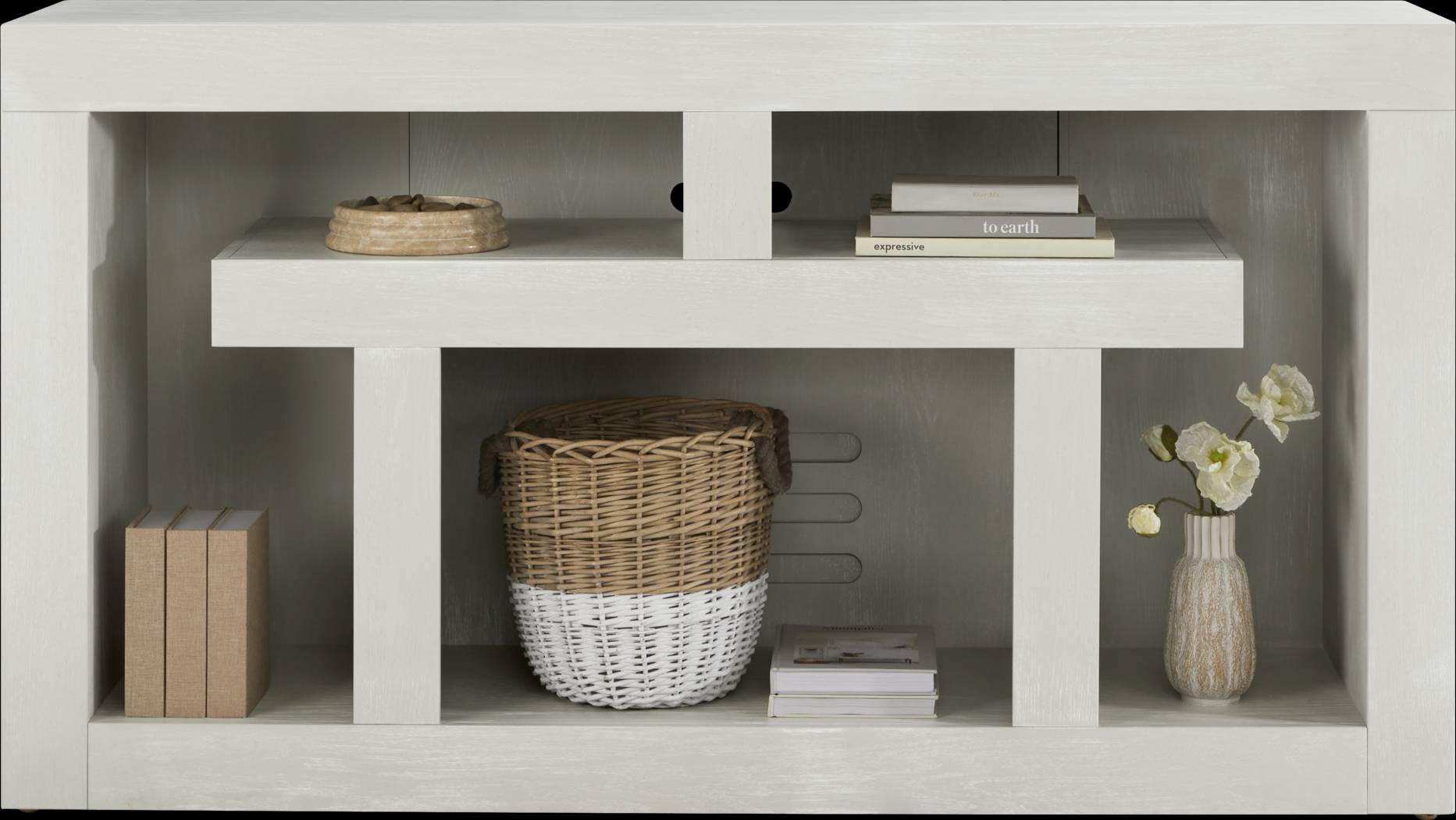 Brookland Park Light Gray 66 in. Console - Thumbnail - Image 2