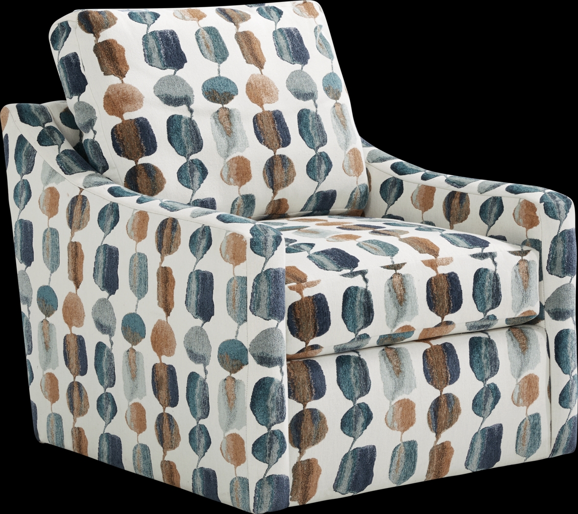 Brooklyn Gardens Blue Swivel Chair - Thumbnail - Image 1