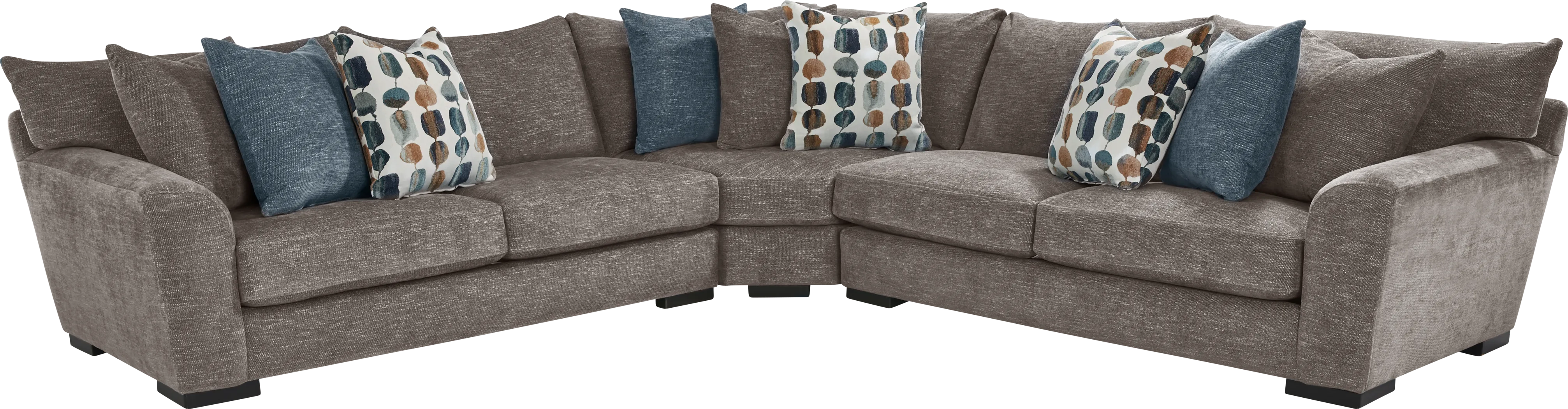 Brooklyn Gardens Mocha 3 Pc Sectional - Thumbnail - Image 1