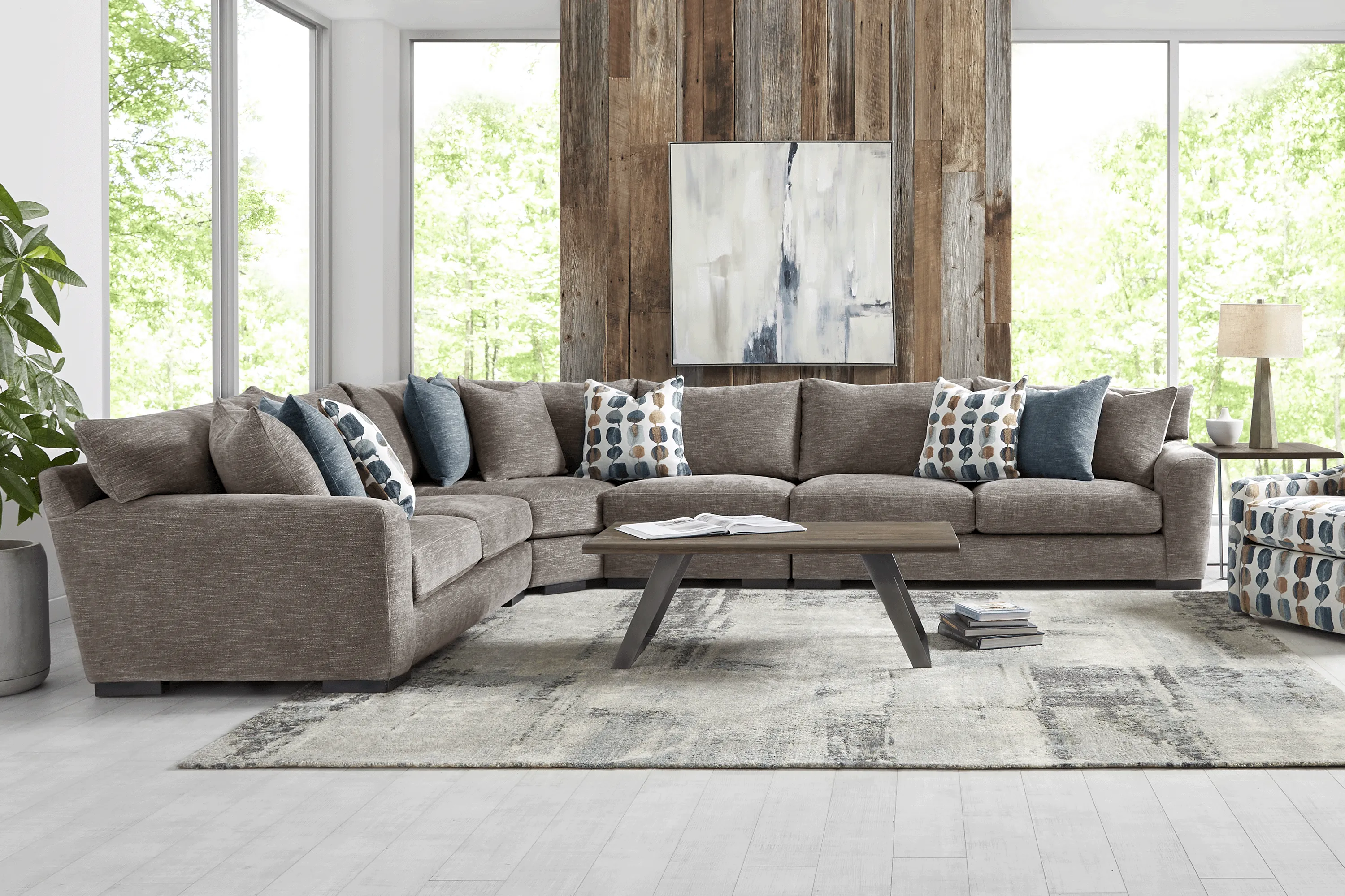 Brooklyn Gardens Mocha 4pc Sectional - Thumbnail - Image 2