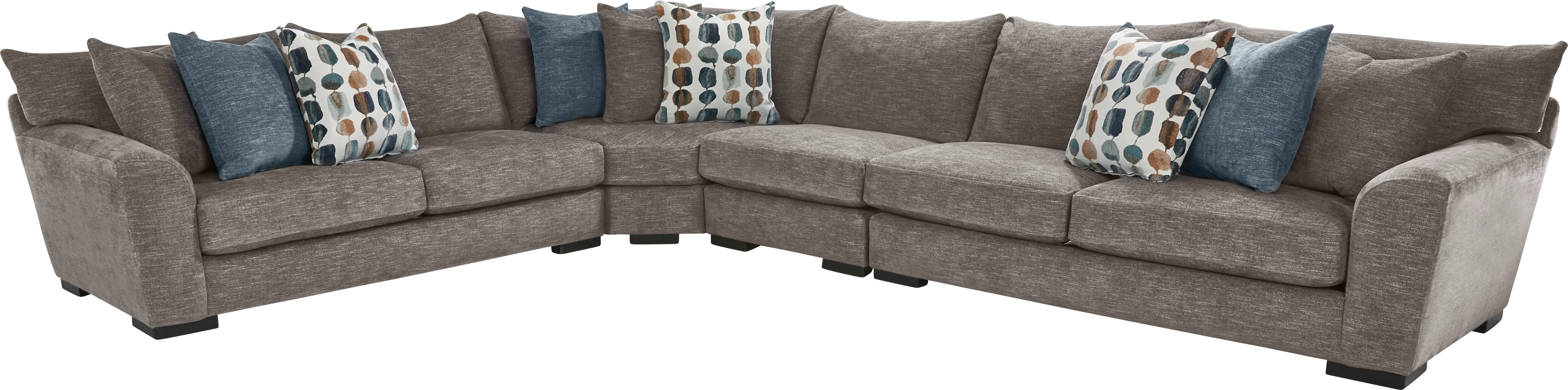 Brooklyn Gardens Mocha 4pc Sectional - Thumbnail - Image 1