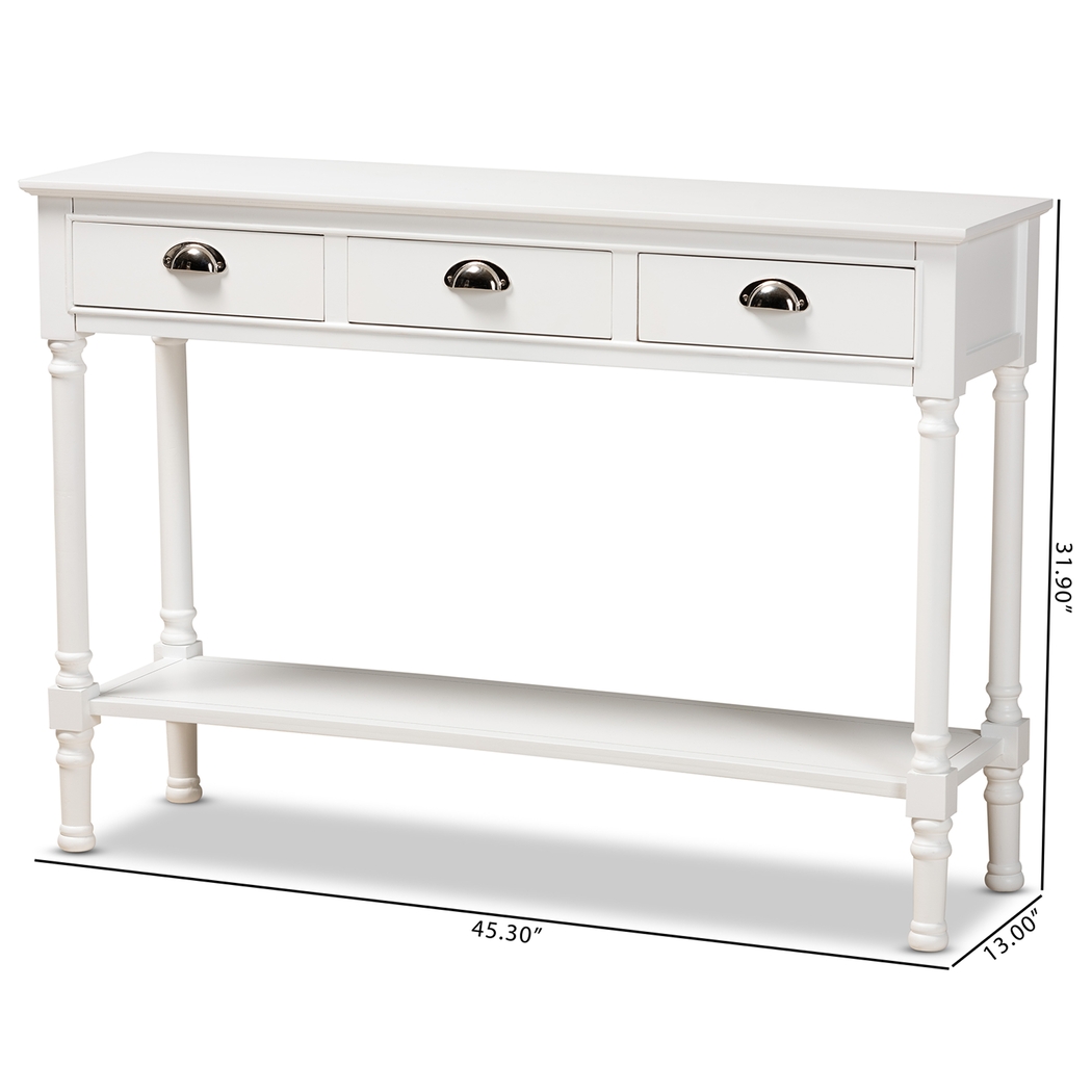 Brookpark White Console Table - Thumbnail - Image 9