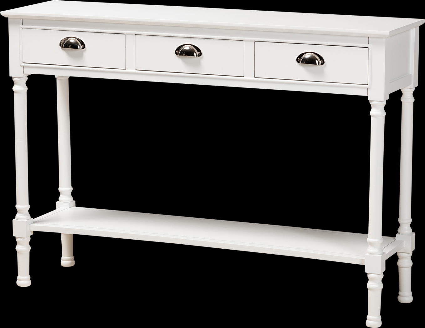 Brookpark White Console Table - Thumbnail - Image 1