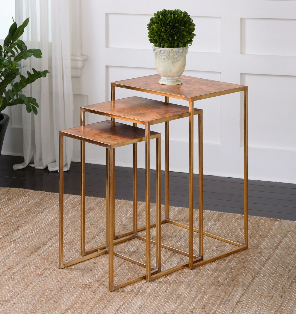 Brookvale Copper Nesting Tables, Set of 3 - Thumbnail - Image 2