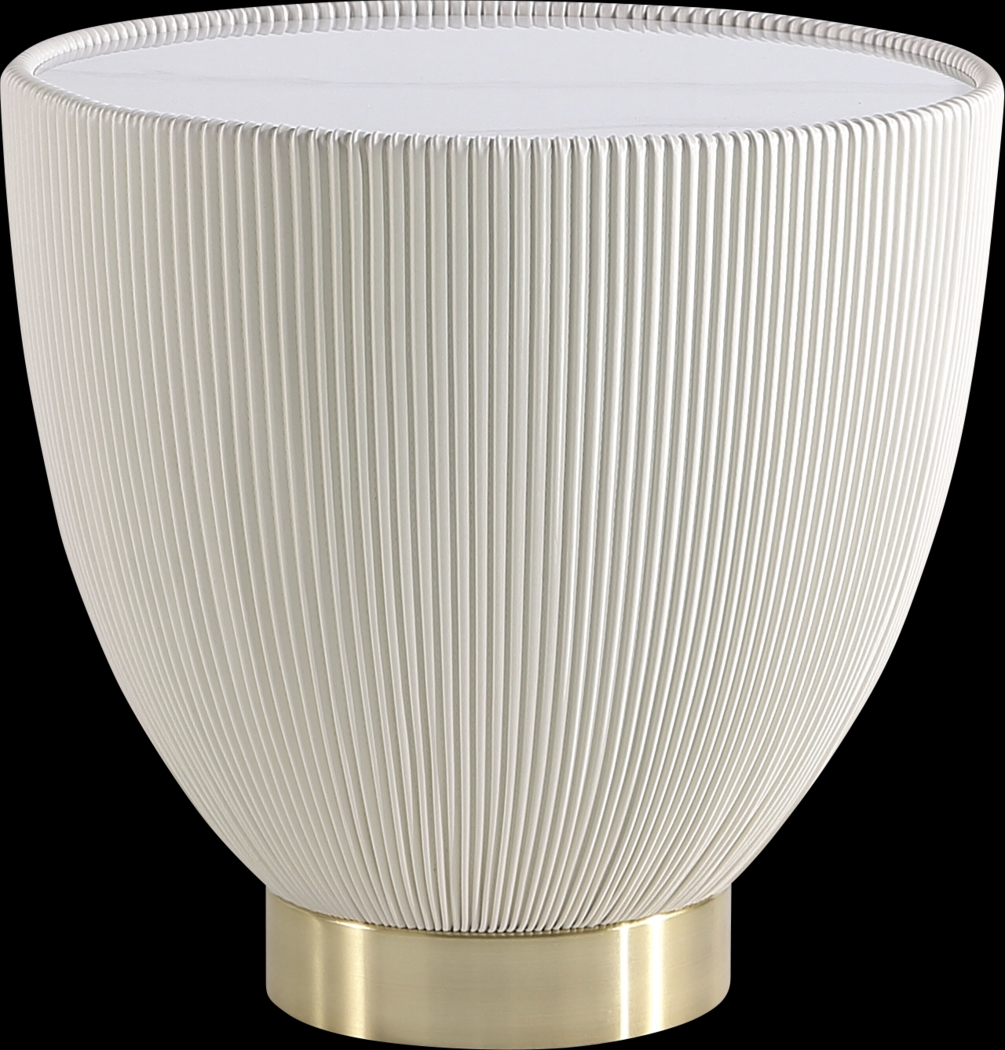 Broomcage III Cream End Table - Thumbnail - Image 1