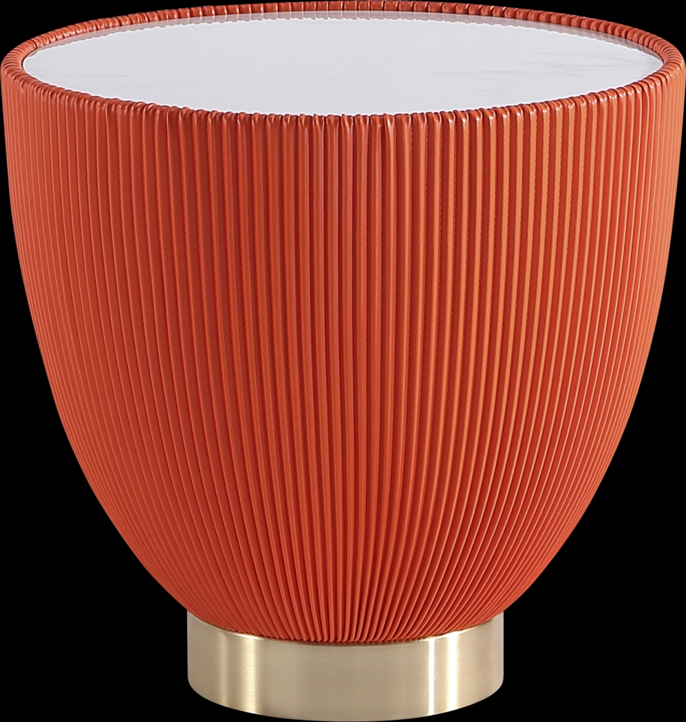 Broomcage III Orange End Table - Thumbnail - Image 1