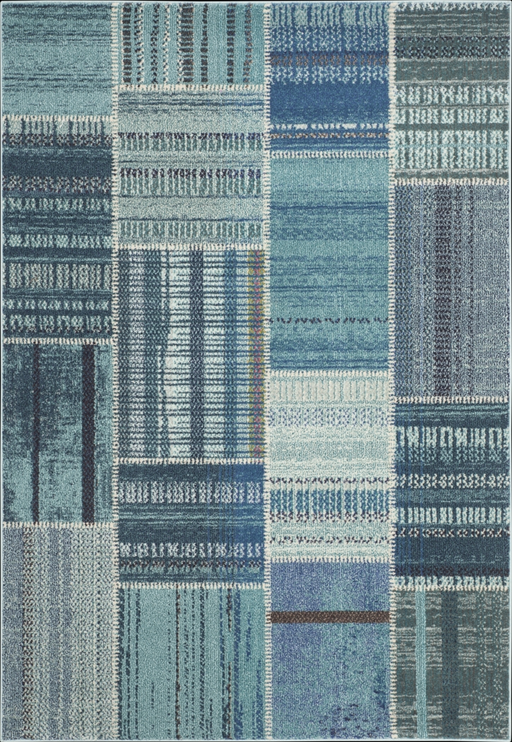Brooten Blue 5'1 x 7'7 Rug - Thumbnail - Image 1