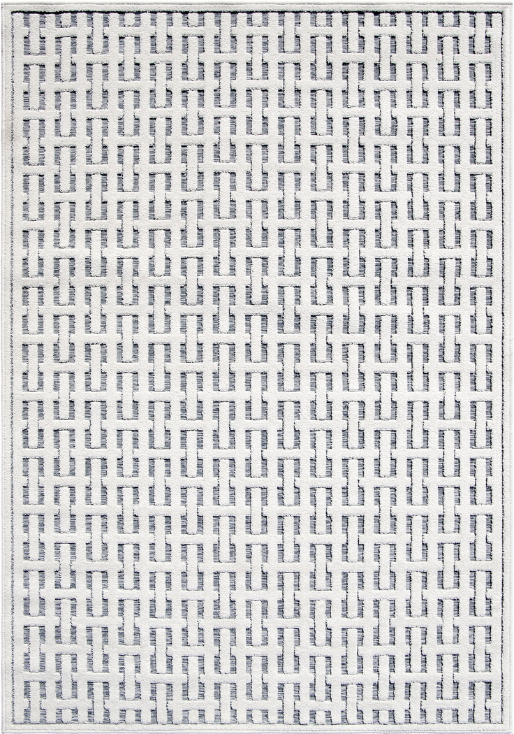 Broussard White 7'9 x 10'10 Rug - Thumbnail - Image 1