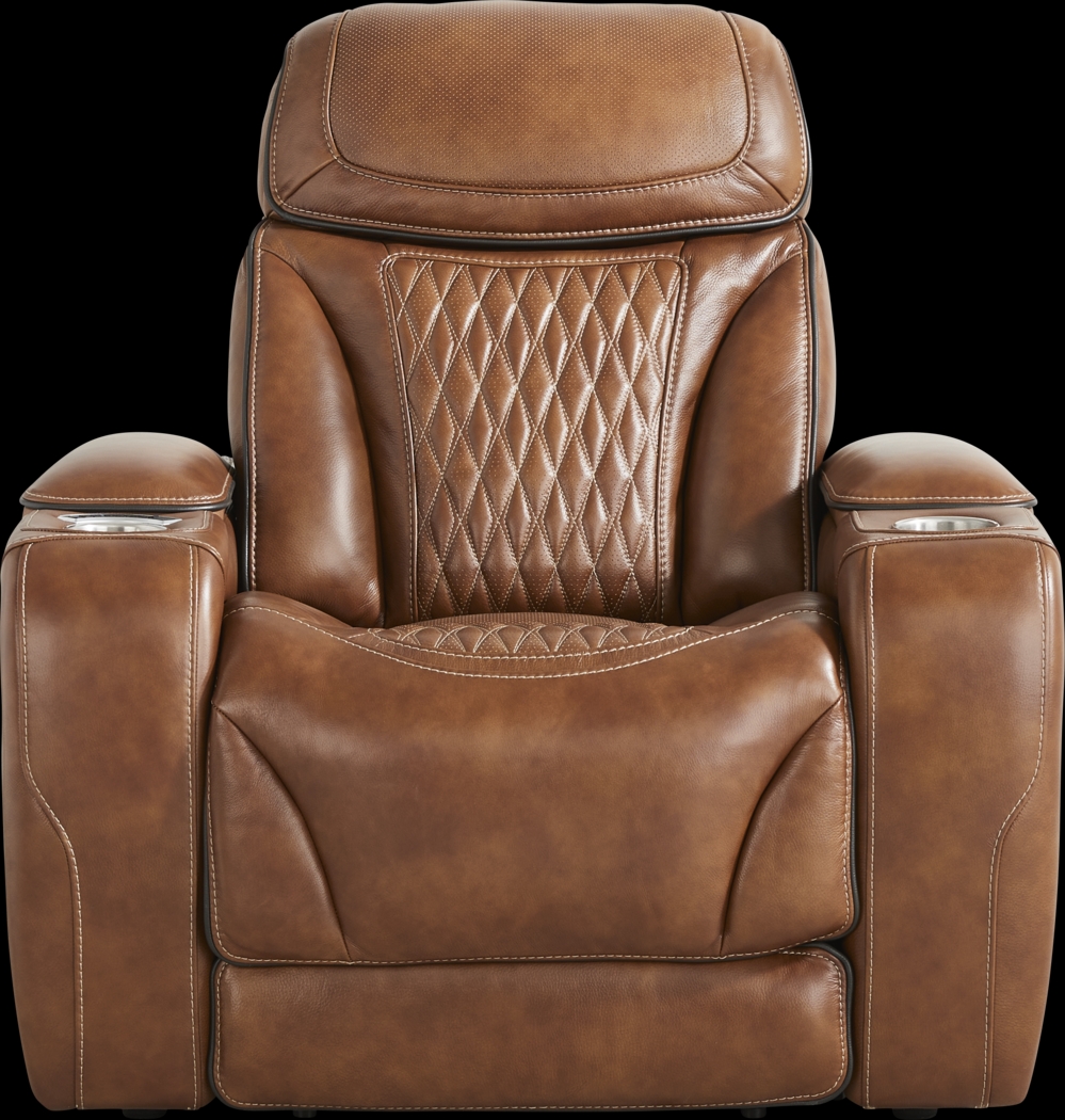 Brown Leather Sound Tech by Shaq Recliner To Go - Thumbnail - Image 3